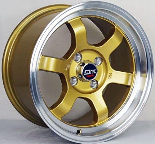 DRIFT RACING DR7 L434 15X8+25 4X100+4X114.3 C.B 73.10 GOLD MACHINE LIP
