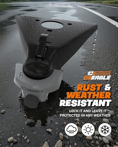 Image of DEEAGLE Trailer Locks Ball Hitch, Trailer Hitch Locks Fits 2 inch Couplers | Heavy Duty, Anti-Theft Ball Hitch Lock for RV Travel Trailer, Grey