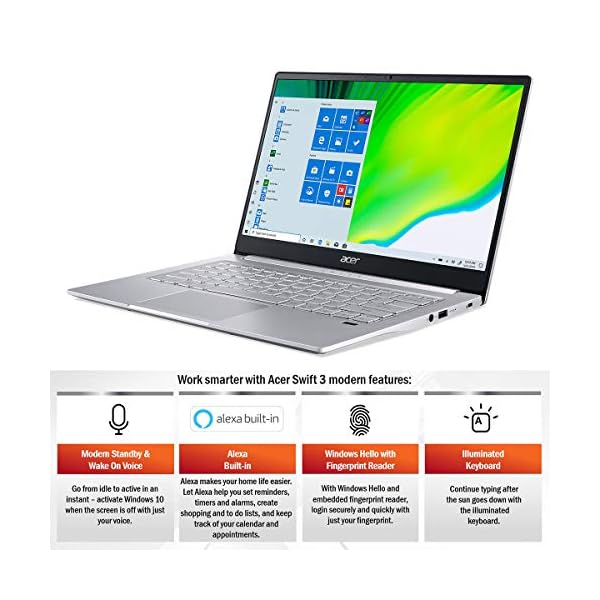Acer-Swift-3-Thin-Light-Laptop-14-Full-HD-IPS-AMD-Ryzen-7-4700U-Octa-Core-with-Radeon-Graphics-8GB-LPDDR4-512GB-NVMe-SSD-Wi-Fi-6-Backlit-KB-Fingerprint-Reader-Alexa-Built-in Acer Swift 3 Thin & Light Laptop, 14" Full HD IPS, AMD Ryzen 7 4700U Octa-Core with Radeon Graphics, 8GB LPDDR4, 512GB NVMe SSD, Wi-Fi 6, Backlit KB, Fingerprint Reader, Alexa Built-in
