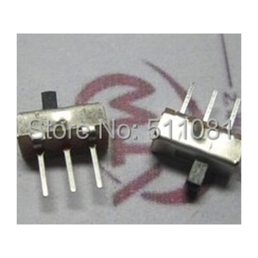 100 Pcs 2 Position SPDT 1P2T 3 Pin PCB Panel Mini Vertical Slide Switch ic