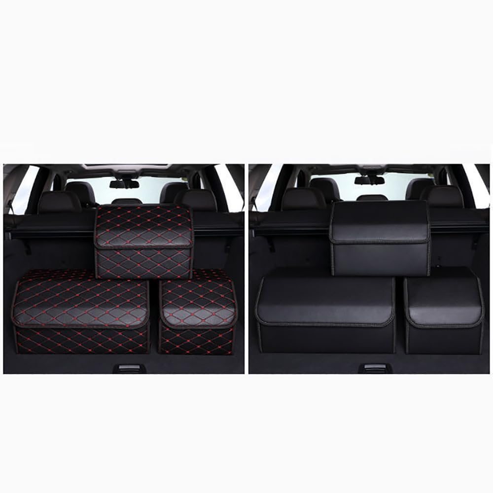 NURCIX Auto Bagagliaio Pieghevole Cuoio Organizer, per Mercedes-Benz Mercedes-EQ R-Class S-Class SL SLK V-Class AMG Fondo Antiscivolo Car Tronco Vani e contenitori,B/Black Black-S