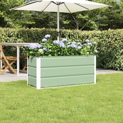 EDNRSOG Colorful Steel Planter with Modern Design for Indoor and Outdoor Use, 39.37 x 15.75 x 17.72 Inches, Durable Industrial Style Garden and Patio Container