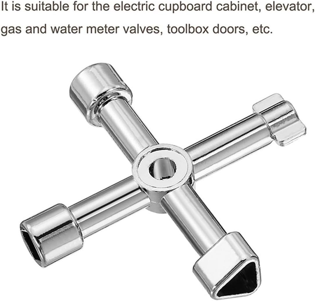 4-in-1-Universalschlüssel, Kreuzschlüssel, 1/2/4 Stück, 4-in-1-Universal-Kreuzschlüssel, multifunktionaler Dreieckschlüssel for Gas-, Elektro-, Aufzugs-, Schrank-, Sanitär-, Ventil-, Entlüftungsheizkö