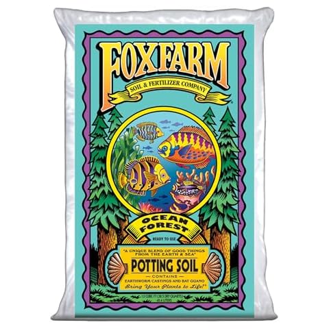 FoxFarm Ocean Forest Potting Soil, 1.5cu ft - Light, Aerated Texture, Designed for All Container Plants - pH Adjusted for Optimal Nutrient Uptake, Effectively Retains Moisture Cover