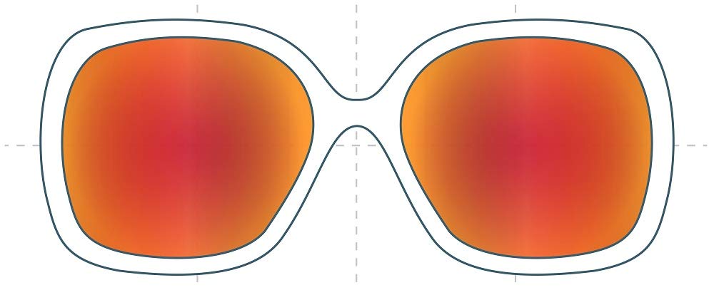 Sunglass Fix Replacement Sunglass Lenses Compatible for Gucci GG3161/S 59mm (Polarized SFx Ultra Red-Orange Mirror Blue Pair)