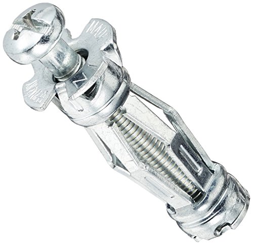 Molly M16100PB-XJ Chevilles métalliques 100 pièces 5x36 mm + vis - matériaux creux - conditionnement Pro, Gris, Set de 200 pièces