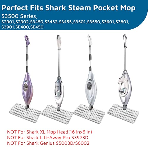 image for F Flammi Heavy-Duty Steam Mop Replacement Pad for Shark Steam Pocket M