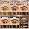 Dual-Ended Microblading Eyebrow Pencil for Women, 2 in 1 Liquid Eyebrow Pencil with Curved Tip and 4D Brow-Fection Microblading Pen, Shaped Fill HairLike Waterproof Lasting Eyebrows (01 Light Brown)