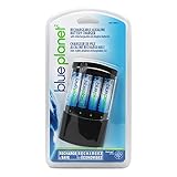 BluePlanet Green Energy Battery Charger & 4 AA Rechargeable Alkaline Batteries