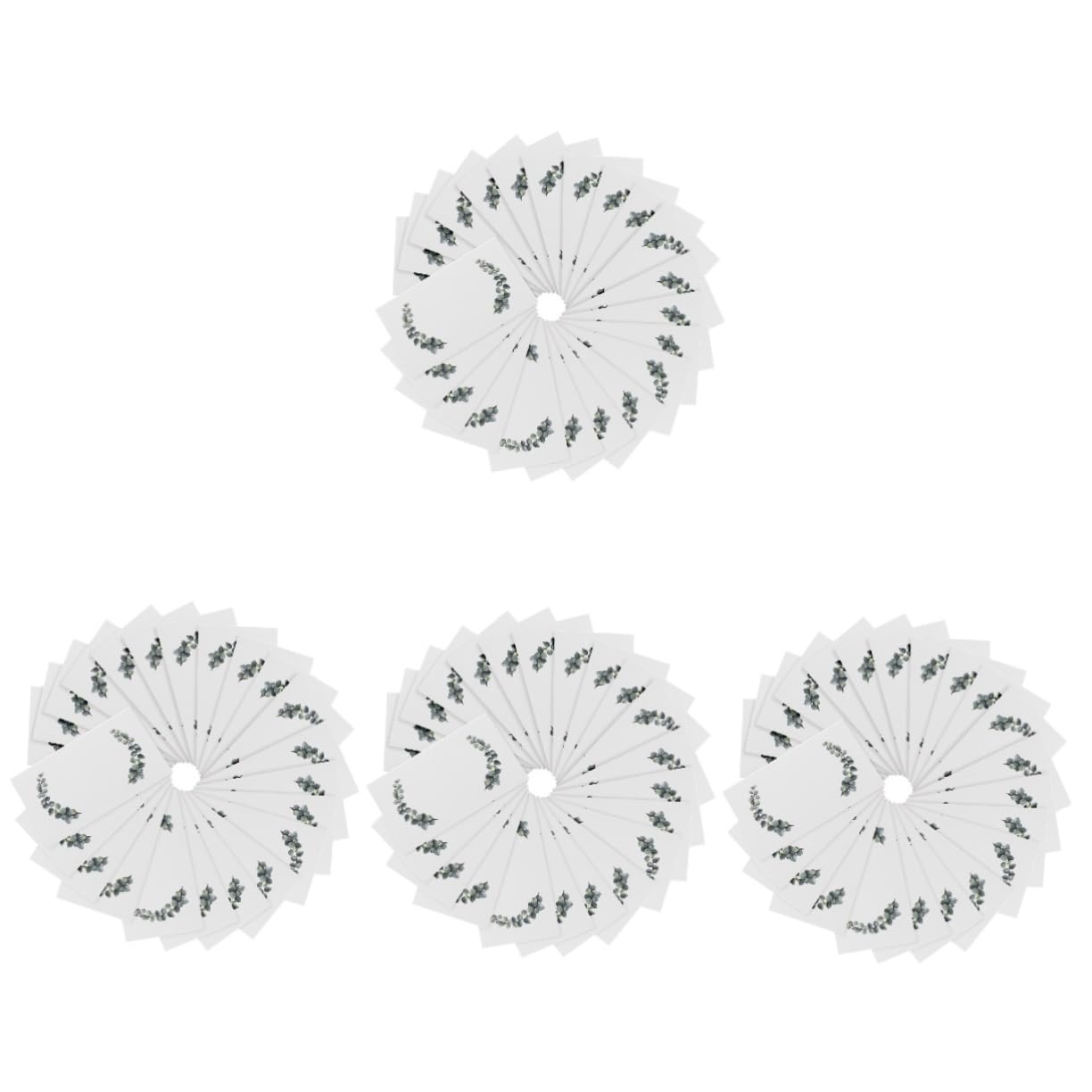 Zerodeko 4 Sätze Hochzeit Tischkarten Blanko Namenskarten Mit Grünem Blätterdesign Für Hochzeitsfeiern Tischnummern Und Dekoration 100 Stück * 4