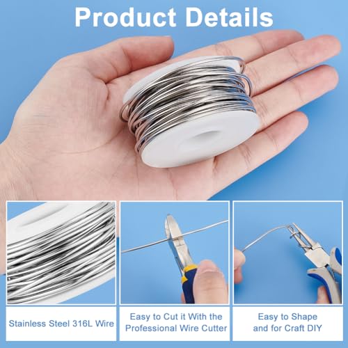 AHANDMAKER 32.8 FT 15 Gauge Stainless Steel 316L Wire, 1.5mm Soft Stainless Steel Wire - Image 3