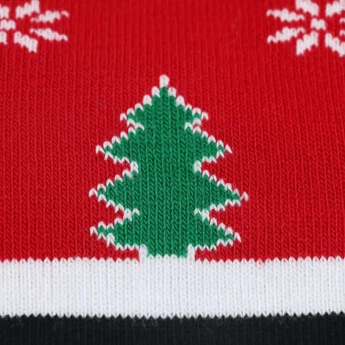 Fituenly Unisex Weihnachten Beanie Herbst Winter Warm-up Hut Winter Cap Weihnachten Strick Jacquard Hut Santa Elf Rentierhut