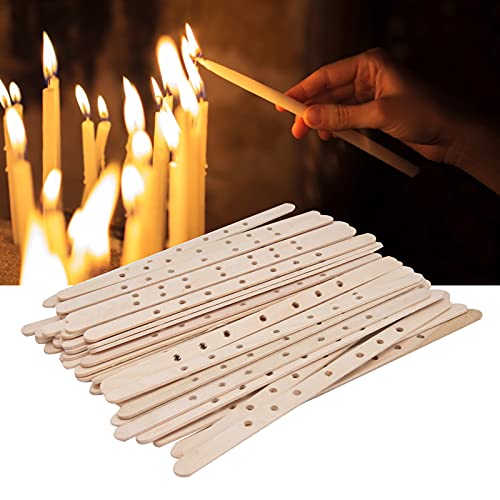 50 soportes de mecha de madera para velas 180x10mm miniatura 3