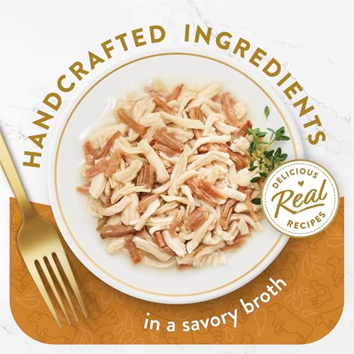Image of Fancy Feast Purina Appetizers Lickable Grain Free Cat Food Topper White Meat Chicken and Shredded Beef Appetizer - 1.1 oz. Trays,(Pack of 20)
