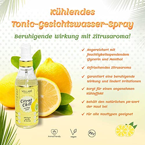 Vollare Veganes Erfrischendes Gesichtswasser - Spray |BIO in einer praktischen Flasche | 97% aus natürlichen… - Image 3