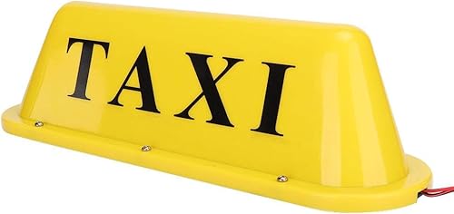 Miniatura 5 de Aramox Luz LED, 12 V, magnética, señal de taxi para coche, lámpara súper brillante con encendedor de cigarros (caja amarilla)