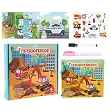 水彩画帳 - 安全 再利用可能 創造的 おもちゃ - 水彩塗り絵帳,家族 親 男の子 女の子 ホームスクール 教室 屋内向け