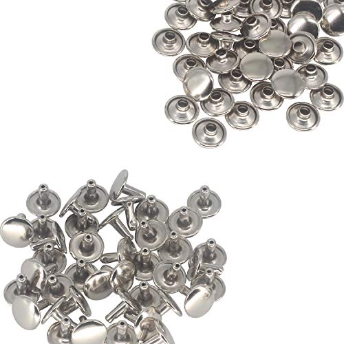 Trimming Shop Double Cap Rivets Leather Rivets Tubular Metal Studs for DIY Leathercrafts Clothing Repair & Replacement - Image 3