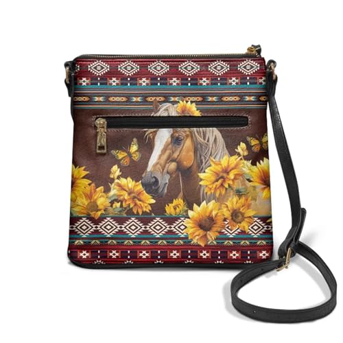 Image of Leather Purses for Women, Leather Hobo Bags for Women Travel Sling Purse Triple Zippered Pockets Shoulder Bag
