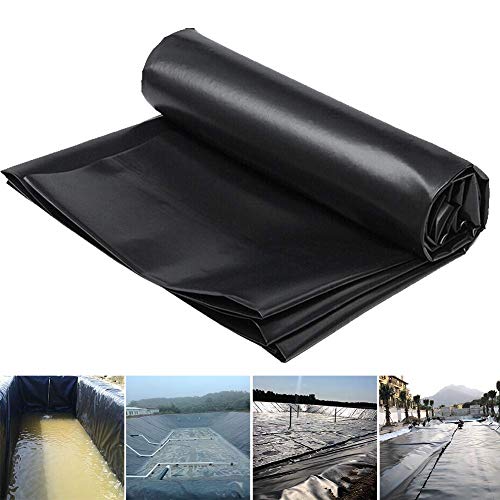 gshhd0 9.8x6.6ft Pond Liner, Thicken Waterproof Liner film Fish Pond Liner Garden Pool Reinforced HDPE Heavy Duty Guaranty Landscaping Pool Pond(Black)