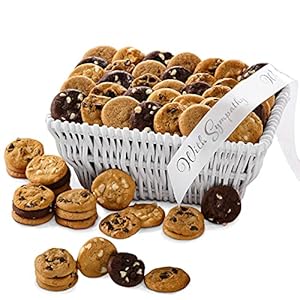 Mrs. Fields – With Sympathy Nibblers Cookie Basket, Assorted with 60 Nibblers Bite-Sized Cookies in our 5 Signature Cookie Flavors