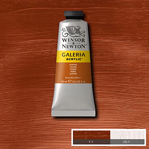 Image of Winsor & Newton Galeria Acrylic Colour - Tube of 60 ML - Copper (214) - Highly Pigmented Lightfast Artists' Acrylic Paints for Canvas, Wood, Fabric & Paper -