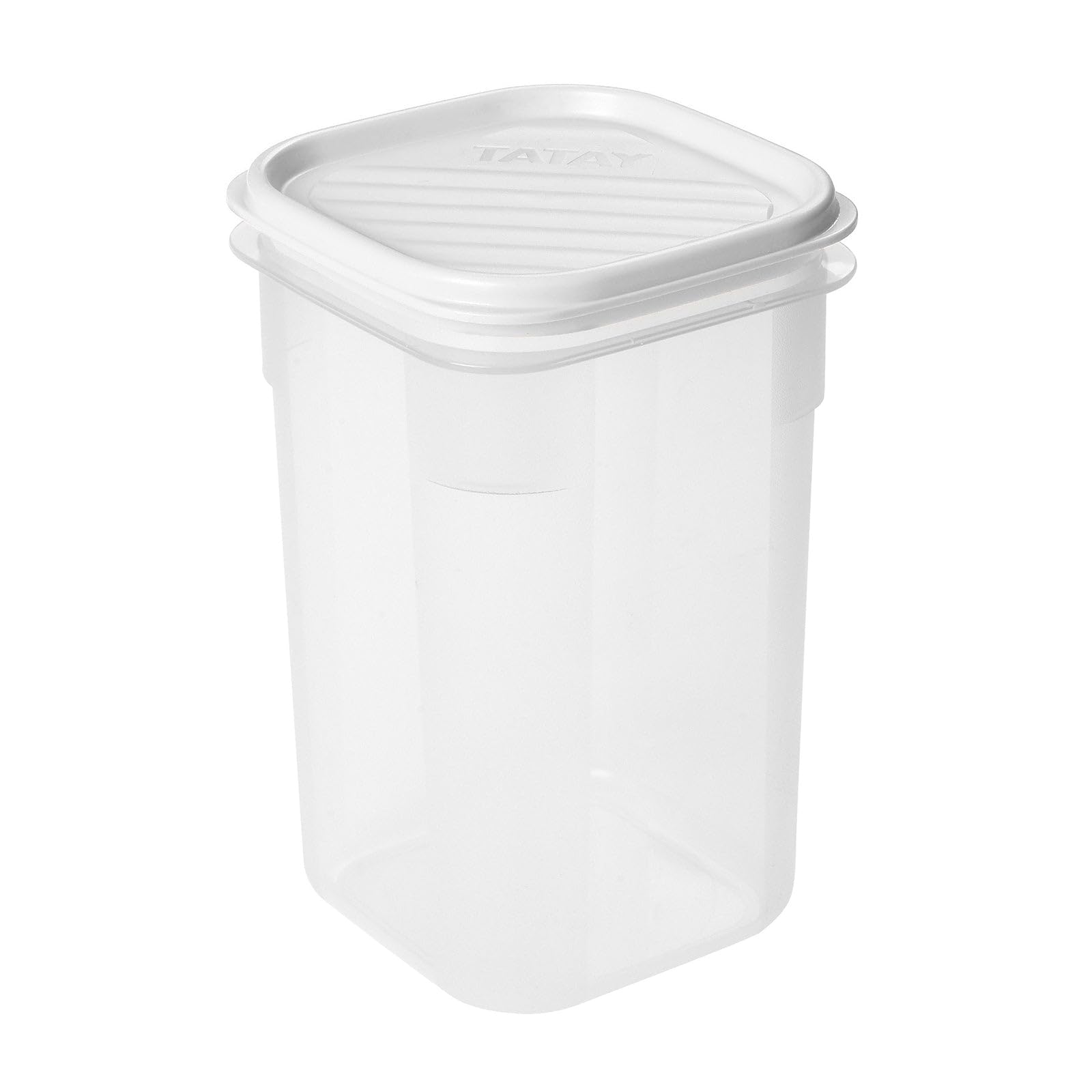 TATAY Food Container 1L Top Flex | Pressure Lid | Plastic Food Containers with Lids | Microwave, Dishwasher, Fridge & Freezer Safe | BPA-Free Plastic | 10x10x16.5 cm, White