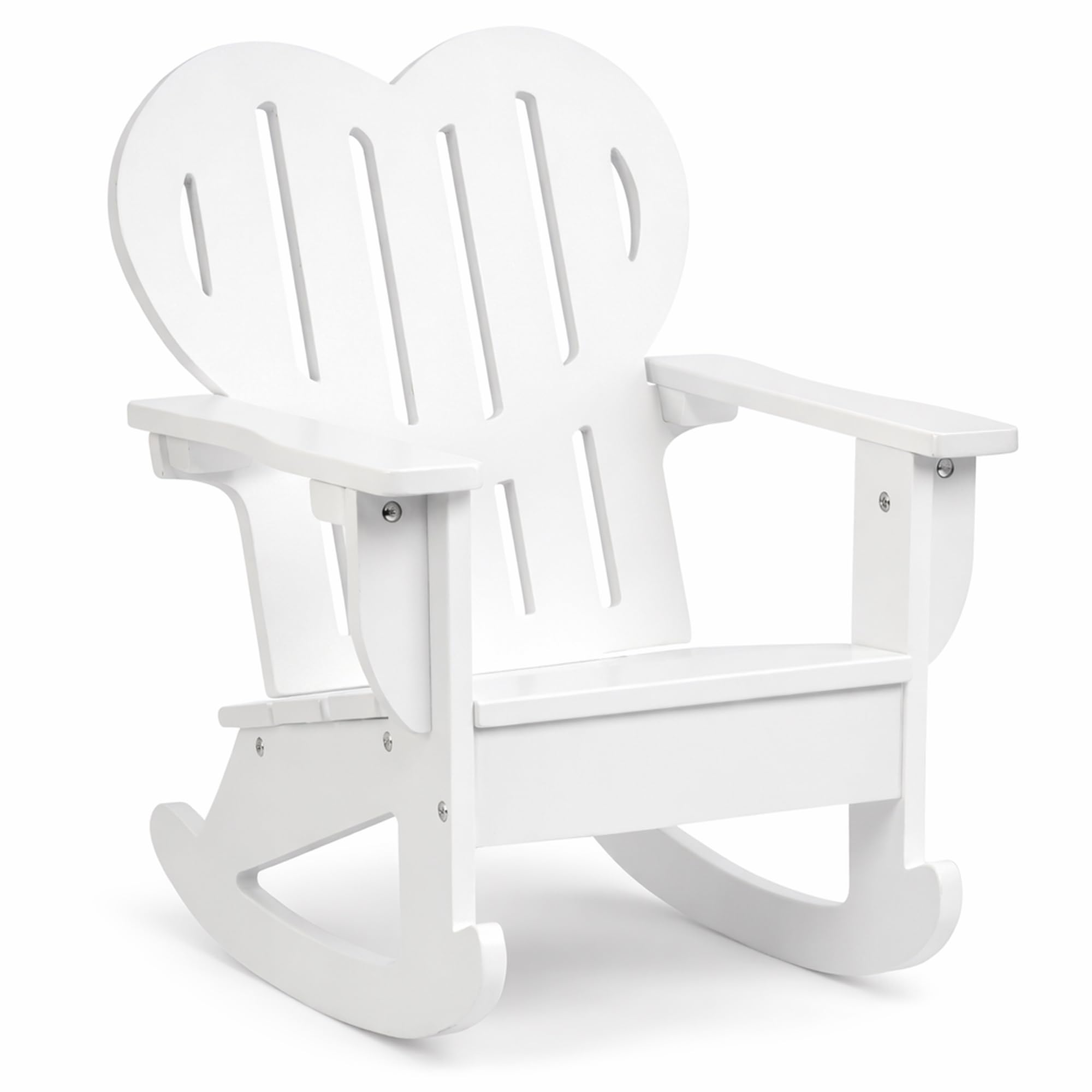 Emily Rose 18 Inch Doll White Adirondack Rocking Chair – Classic Doll Furniture with Smooth Rocking Motion, Fits American Girl Dolls, Trusted USA