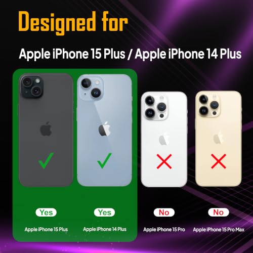 Image of Zapcase Crystal Clear Back case for iPhone 15 Plus | PC Back | TPU Bumper with Inner Rubber Grip | Metal Camera Guard Bezel | Metal Buttons | Scratch Resistant Cover | 2 Layer Edge Protection | Orange