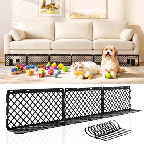 Goovilla Under Couch Blocker for Pets, 12 Pcs with 50 Zips Ties, Black - image 1