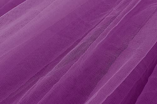 Image of GSVIBK Baby Girls Tutu Dress Toddler Tulle Tutu Dress Infant Tulle Dresses Princess Party Dress 580 Purple 80
