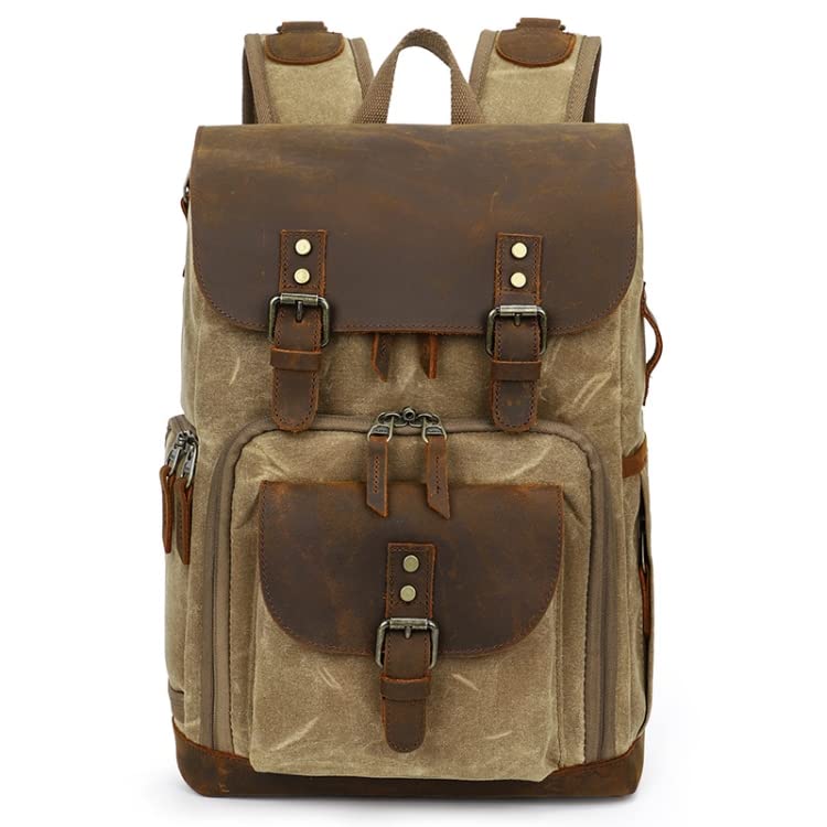 Camera Bag K-86 Casual Shoulder Camera Bag Contrast Waterproof Batik Canvas Single Digital Camera Photo Backpack-image-24
