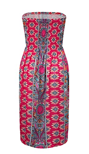 Image of Zyyfly Womens Summer Beach Dresses Strapless Cover Ups Dress Tube Top Sundresses