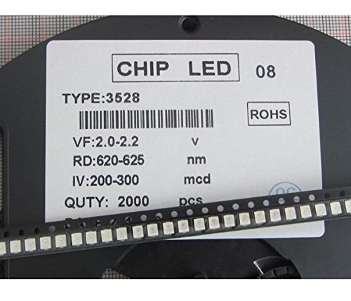 HONWEN 100PCS Power TOP SMD SMT White PLCC-2 3528 1210 Super Bright Light LED