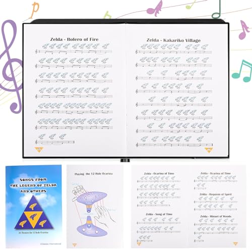 Deekec DK200 Zelda Ocarina With Song Book (Songs From The Legend Of Zelda) 12 Hole Alto C Link'S Zelda Ocarinas Gift thumb #2