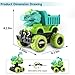 KESIYI Dinosaur Monster Truck Toys for 2 3 4 5 Year Old Boys, 2 Pack with 6 Mini Dinosaur Figures, Monster Trucks for Boys Ages 2-3-4-5-7, Toys for Kids 3-5 YearsBirthday Gifts