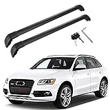 MotorFansClub Roof Racks Cross Bars Fit for Compatible with Audi Q5 2012-2017 Baggage Cargo Luggage Racks Rail Crossbars Lockable