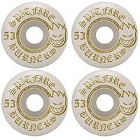 Spitfire Skateboard Wheels Burners 53mm 99A White/Gold