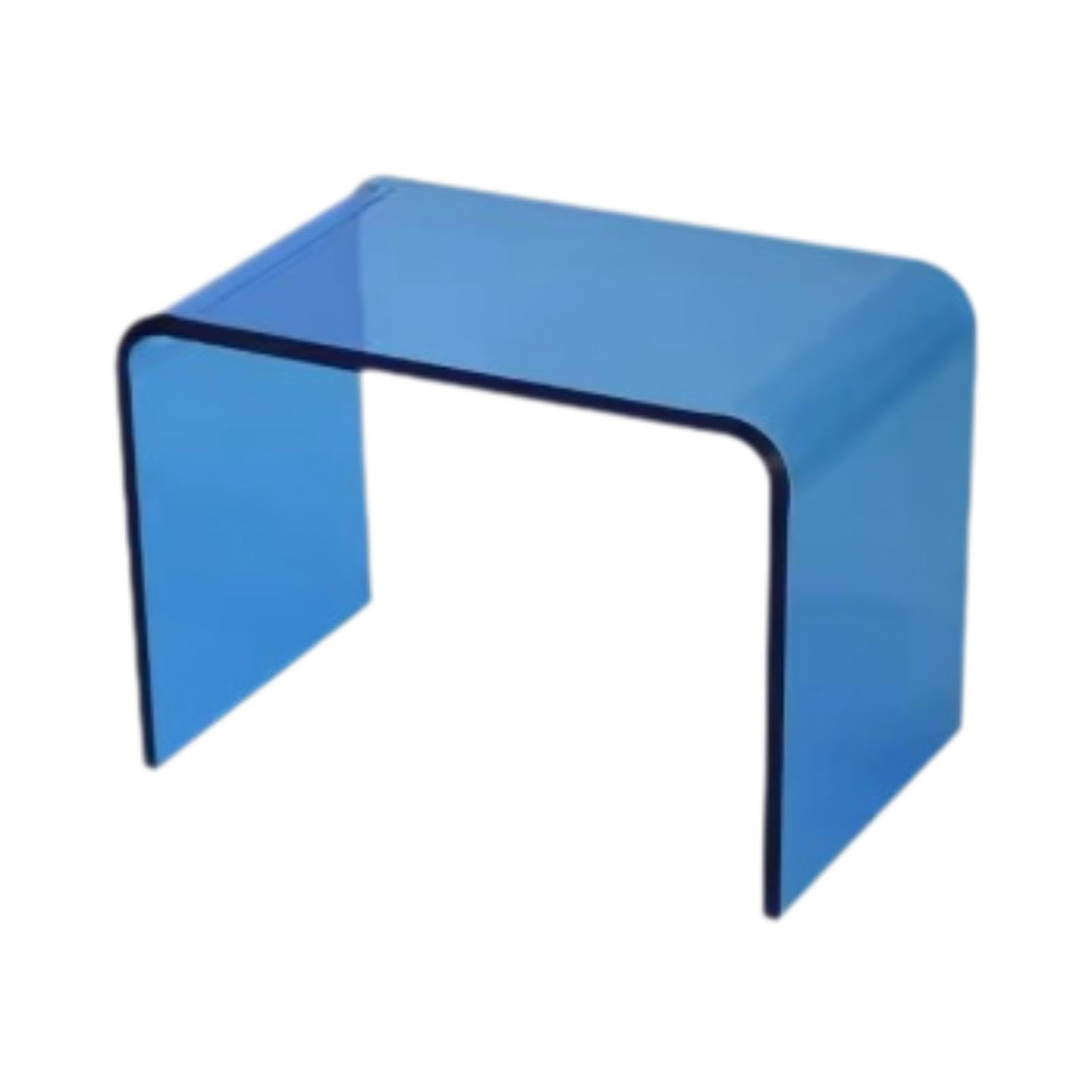 Acryl Trittschemel für Den Haushalt, Kompakter Fußhocker für Bad Und Küche, Blau