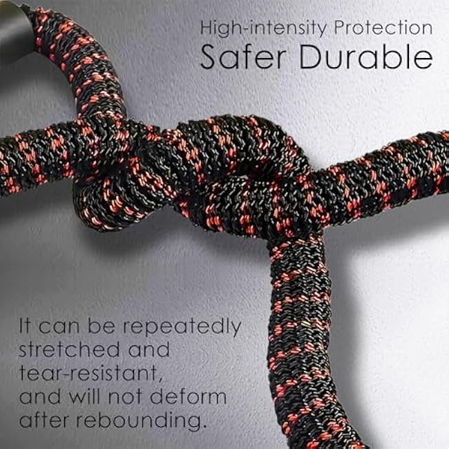 Figure 8 Resistance Band, 30 lbs Latex with Nylon Shield, Detachable Chest Expander for Posture and Back Workout