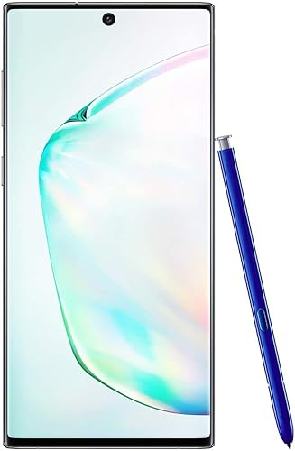 Samsung Galaxy Note 10 - Teléfono celular desbloqueado de fábrica con 256 GB (garantía de Estados Unidos), Aura Glow (plateado) Note10 (renovado)