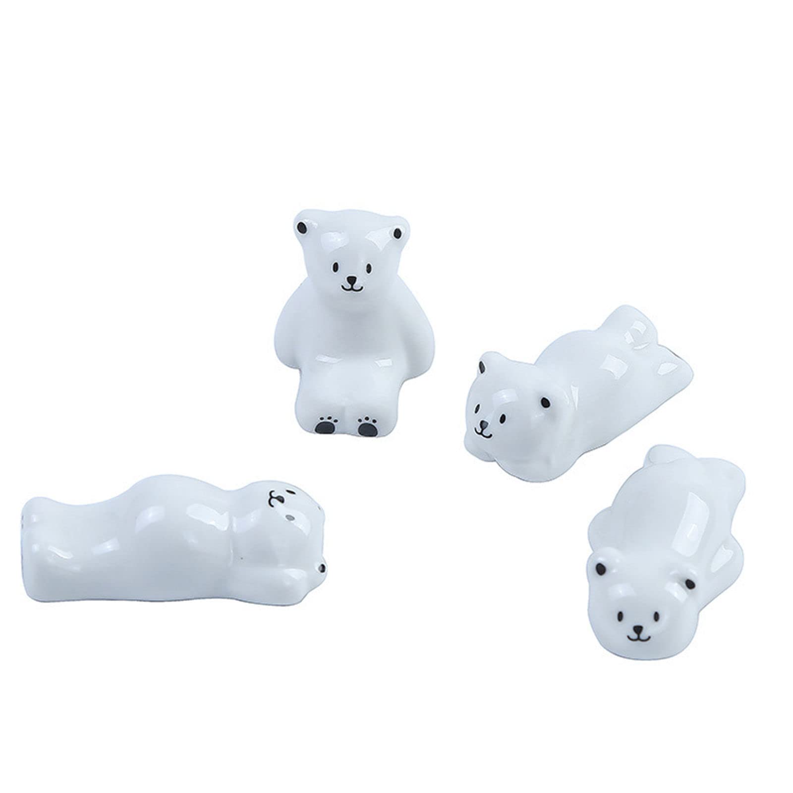 Supporto per poggia Bacchette in Ceramica e Porcellana a Forma di Simpatico Orso, per Decorazioni di Interni
