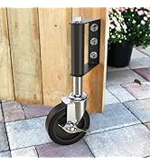 HOLKIE Heavy Duty Gate Caster, Spring Loaded Gate Wheel, Swivel Gate Caster Wheel for Wooden Gate...