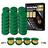 36 Pack Ant Killer Gel Bait, Long Lasting Indoor & Outdoor Ants Bait for Effective Ant Control, Safe & Easy to Use Pest Control for All Common Household Ants, Mess-Free Gel Stations