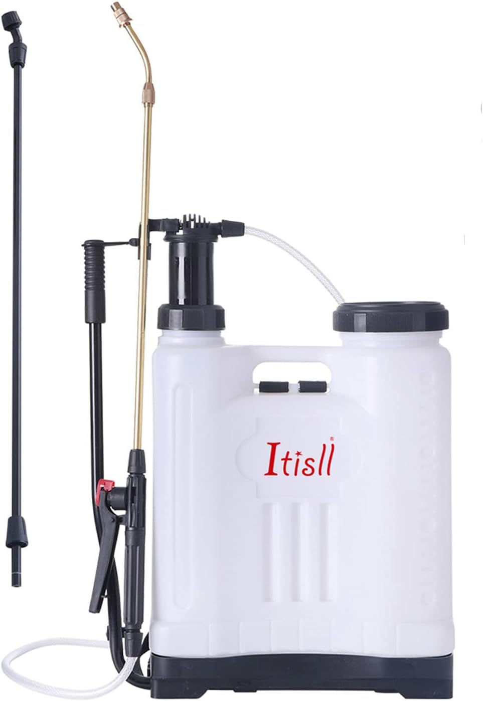 Itisll 3 Gallon Backpack Sprayer, Leak-Free Pump Sprayer with Telescopic Brass Wand and Polyethylene Wand for Garden and Lawn…