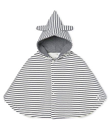 Petit Bateau Cape_5255901, Giacca Unisex - Bimbi 0-24, Multicolore (Marshmallow/Smoking 01), Taglia unica (Taglia Produttore: TU/Taglia unica)