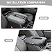 Jimen Center Console Cover Compatible with Chevy Silverado/GMC Sierra 2019-2023, PU Leather Armrest Pad for Chevy Suburban 2020-2023, for Chevy Tahoe/GMC Yukon 2021-2023 (Black)