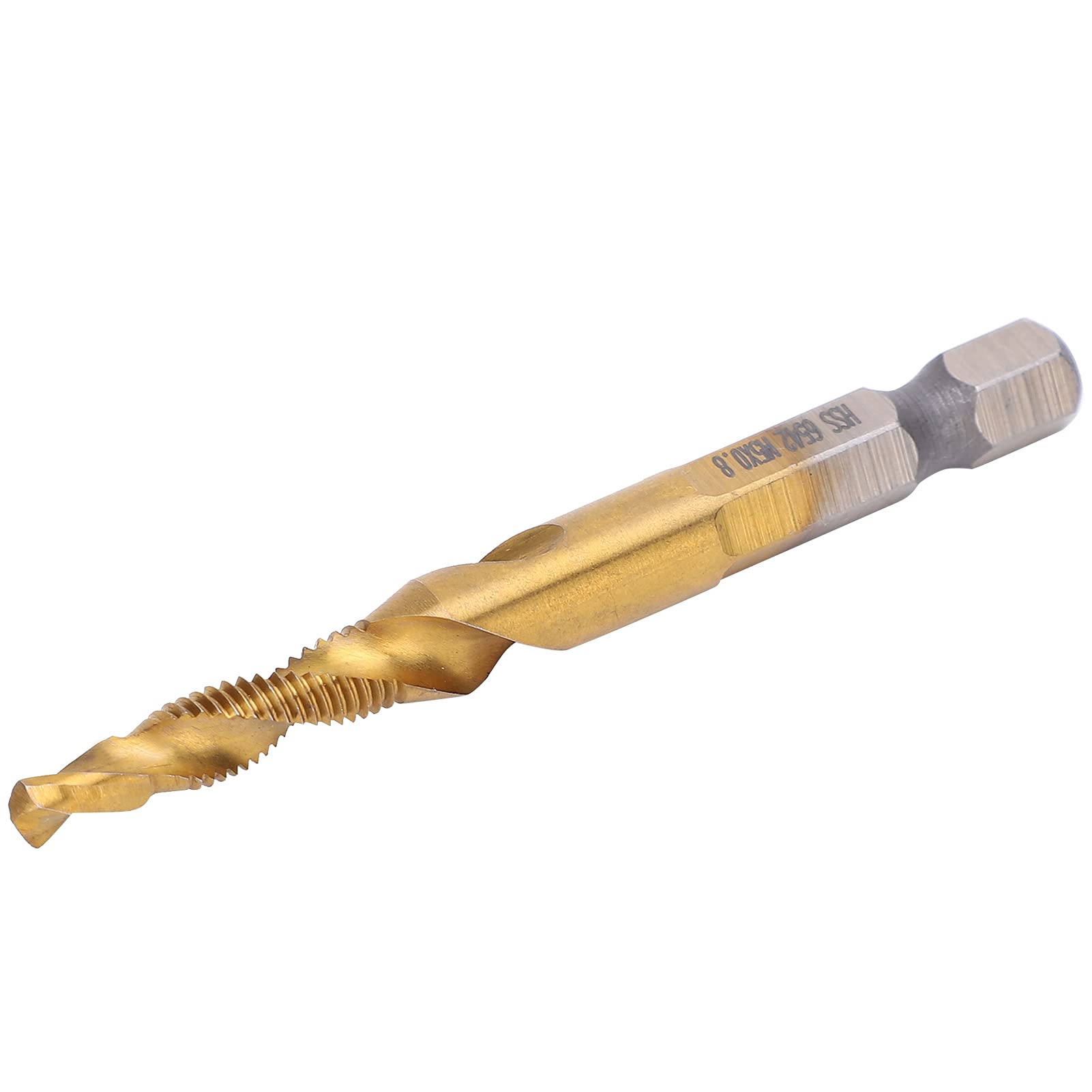 10 Uds brocas de taladro HSS 6,1mm vástago cuadrado hexagonal Ti recubierto compuesto M5 Hardware herramientas manuales para perforación metalúrgica acero al carbono