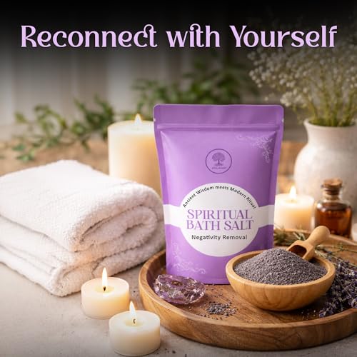 Image of Pure & Natural Negativity Removal Spiritual Bath Salt 200g Aura Cleansing Salts, Energy Purification, Remove Negativity, Evil Eye Protection & Spiritual Healing Ritual Bath
