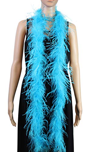 1 ply ostrich Feather Boa Boas 2 yard, Party Dancing (Turquoise Color)